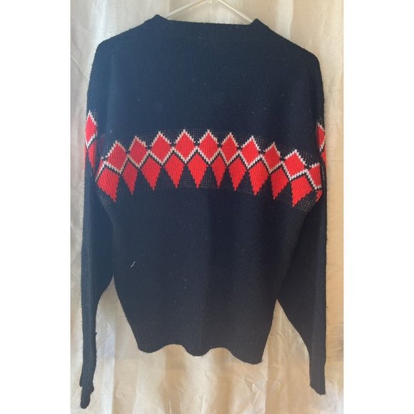 Vintage Swiss Design by‎ Hansi Red Black White Ski Sweater - Picture 4 of 4